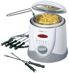 Clatronic&reg; 2in1 Fondue-Fritteuse inkl. 6 Fonduegabeln | Fondue f&uuml;r Schokofondue &