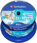 Verbatim CD-R AZO 700 MB - 52-fache Brenngeschwindigkeit - CD-Rohlinge - Bedruckbar -
