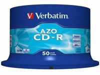Verbatim CD-R AZO Crystal 700 MB, 50er Pack Spindel, CD Rohlinge, 52-fache
