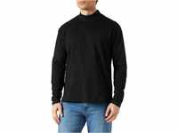 Urban Classics Herren Heavy Boxy Mock Neck Longsleeve T-Shirt, Black, L