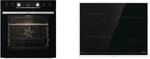 Gorenje Einbauherd-Set Black Set 4 Induktion / 77 Liter / ExtraSteam / GentleClose &