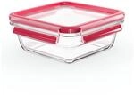 EMSA Clip & Close Glas Frischhaltedose, quadratisch, 0,8 L, 100 Prozent dicht,