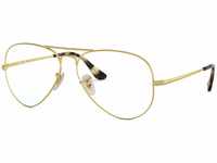 Ray-Ban Unisex RX6489 Lesebrille, Gold, 55