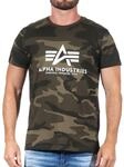Alpha Industries Basic T-Shirt Camo f&uuml;r Herren Olive Camo
