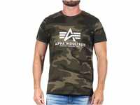 Alpha Industries Herren Basic T-Shirt, Olive Camo, M