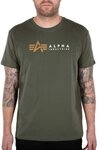Alpha Industries Alpha Label T T-Shirt f&uuml;r Herren Dark Olive