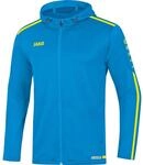 JAKO Damen Striker 2.0 Kapuzenjacke, blau/Neongelb, 42, JAKO blau/Neongelb