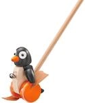 Selecta 62071 Pingo, Schiebefigur, Schiebe-und Nachziehspielzeug aus Holz, 13 cm,