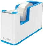 Leitz WOW Klebeband-Tischabroller, Duo Colour inkl. Klebeband, Wei&szlig;/Blau