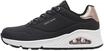 Skechers Damen Uno Shimmer Away Trainers, Black Durabuck, 38 EU