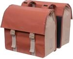 Basil Double Bicycle Bag Urban Load Terra Red/Rose - 48-53 Liter - Tarpaulin