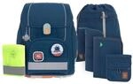 L&Auml;SSIG 7-teiliges Schulranzen Set Kinder/School Set Boxy Unique navy