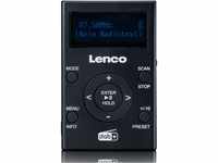 Lenco PDR-011BK DAB+/FM-Taschenradio mit MP3-Player