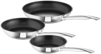 ROHE-Germany Bobby, 3-tlg., Edelstahl Bratpfanne 20 cm, 24 cm und 28 cm, Induktion,
