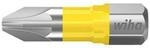 Wiha Juego de bits, bit Y de 25 mm Pozidriv (PZ2), de 25 unid., 1/4" C6,3 en...