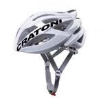 Cratoni Fahrradhelm C-Bolt, White-Black Glossy, L-XL, 110403D3