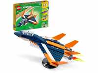 LEGO Creator 3-in-1 Überschalljet, Flugzeug, Hubschrauber und Boot, 3 Modelle...