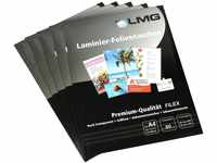LMG LMGA4-80L-25 Laminierfolien A4, 228 x 303 mm, 2 x 80 mic zum Abheftung mit...