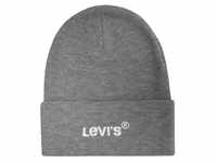 Levi's Herren Wordmark Beanie-Mütze, Regular Grey, Einheitsgröße