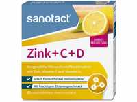 sanotact Zink + C + D (20 Lutschtabletten) • Zink Tabletten mit Vitamin C &...