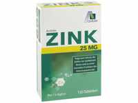 Zink 25mg Tabletten mit 25 mg elementarem Zink in der gut bioverfügbaren,