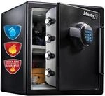 Master Lock Tresor Feuerfest und Wasserdicht mit Zahlencode, Dreifacher Schutz -