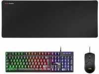 Mars Gaming MCPXBFR, Combo Tastatur H-Mech FRGB, Ultralight Mouse 10000DPI & XXL