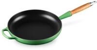 LE CREUSET Signature gusseiserne Bratpfanne mit Holzgriff 28 cm Bamboo,