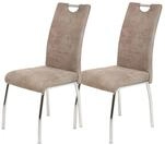 Hela Tische, 2er Set Esszimmerstuhl K&uuml;chenstuhl Susi, Mikrofaser Vinatge Beige,