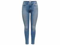 ONLY Damen ONLBLUSH Life MID SK ANK RAW REA155 NOOS Jeans, Light Medium Blue...