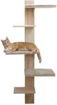 Kerbl Pet Wandkratzbaum Timber f&uuml;r Katzen, Natur/grau
