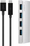 Belkin 4-Port USB 3.0 Hub USB-C auf USB-A (inkl. USB-C/3.1-Micro-B-Kabel, geeignet