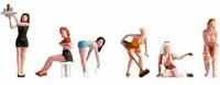 NOCH H0 Figuren-Set &bdquo;Sexy Ladies, handbemalte Miniatur-Figuren, H0 Ma&szlig;stab 1:87