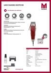 Moser ProfiLine 1400 Fading Edition bordeaux - Haarschneider f&uuml;r Herren - Fades -