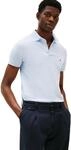 Tommy Hilfiger Herren Poloshirt Kurzarm 1985 Slim Fit, Blau (Breezy Blue), XL