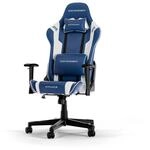 DXRacer PRINCE L Blau & Wei&szlig; PVC Leder das Orginal Gaming Stuhl
