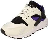 Nike Damen Air Huarache Sneaker, White/Black/Purpl, 36