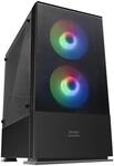 Mars Gaming MCZ, Premium-Kompakt-PC-Geh&auml;use, MicroATX, Panel + Front Mesh, Schwarz