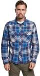 Brandit Check Shirt Herren Baumwoll Hemd XXL Blau