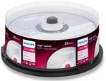 Philips DVD+RW Rohlinge High-Speed (4.7 GB / 120 Minuten Video, 1-4x Speed, 25er