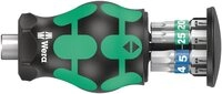 Wera 05008875001 Kraftform Kompakt Stubby 3 Schraubendreher mit Bit Magazin, 6-teilig