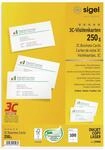 SIGEL Visitenkarten bedruckbar hochwei&szlig; 250 g 100 Stk 85x55 mm | LP800, 10...