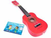 New Classic Toys - 10341 - Musikinstrument - Spielzeug Holzgitarre - Rot