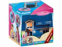 PLAYMOBIL Dollhouse 70985 Mitnehm-Puppenhaus mit Griff, Zusammenklappbar,...