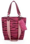 Fritzi Izzy02 Canvas Zebra Pink Shopper Baumwollmix Damen Handtasche Festival City