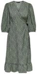 ONLY Damen Onlolivia WVN Noos 3/4 Wrap Midi Dress Kleid, Balsam Green, M EU
