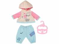 Baby Annabell Little Jogginganzug mit Pullover und Hose in blau, rosa und...