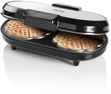 Bestron Doppel-Waffeleisen f&uuml;r klassische Herzwaffeln, Waffelmaker mit Backampel &