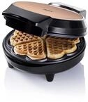 Bestron Waffeleisen f&uuml;r klassische Herzwaffeln, Waffelautomat mit