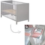 roba 2 in 1 Babybett 60 x 120 cm - Gitterbett & Beistellbett 6-fach...